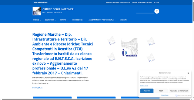 Security scan screenshot of https://macerata.ordingegneri.it/