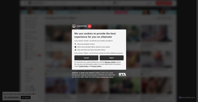 Security scan screenshot of https://xhoz.world