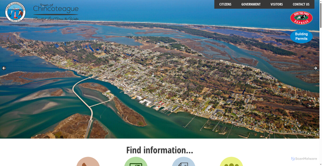 Security scan screenshot of https://chincoteague-va.gov/