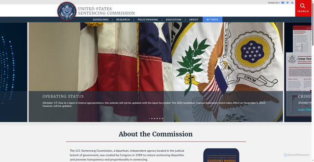 Security scan screenshot of https://www.ussc.gov/