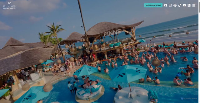 Security scan screenshot of http://finnsbeaachclub.com/