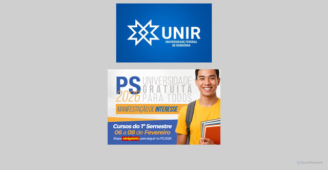 Security scan screenshot of https://www.unir.br/