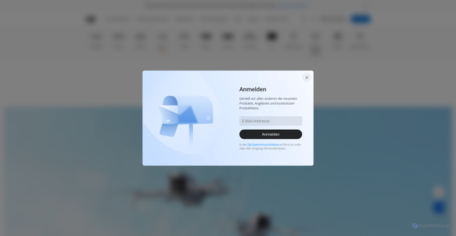 Security scan screenshot of https://www.dji.com/camera-drones
