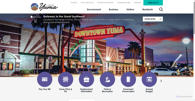 Security scan screenshot of https://www.yumaaz.gov/