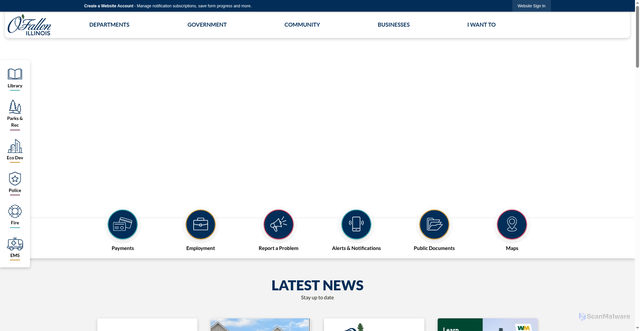 Security scan screenshot of https://www.ofallon.org/