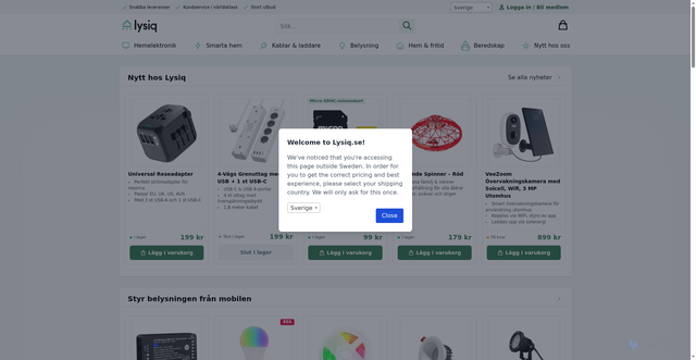 Security scan screenshot of https://lysiq.se