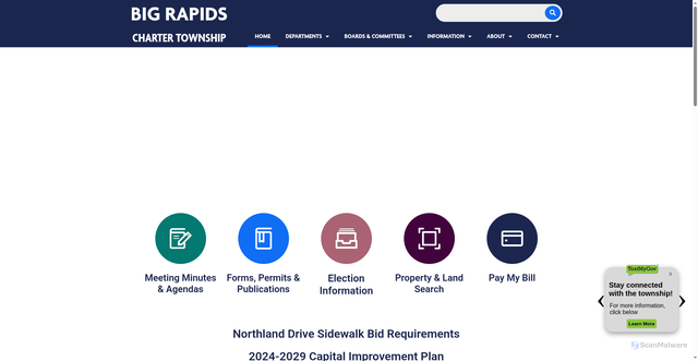 Security scan screenshot of https://bigrapidstownshipmi.gov/
