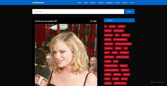Security scan screenshot of https://bulkfeast.com/do-not-care-amy-poehler-gif/