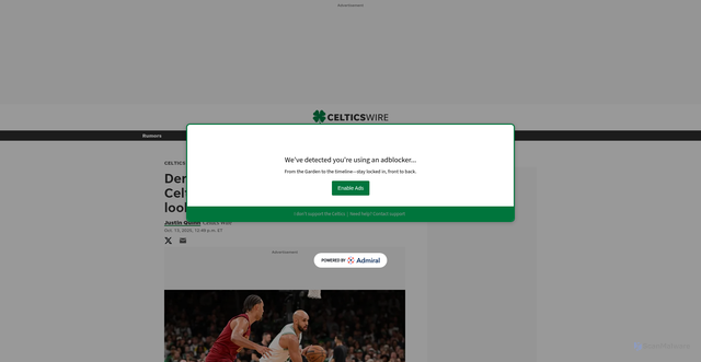 Security scan screenshot of https://celticswire.usatoday.com/story/sports/nba/celtics/2025/10/13/derrick-white-on-how-the-celtics-defend-rebound-with-new-look-roster/86673940007/