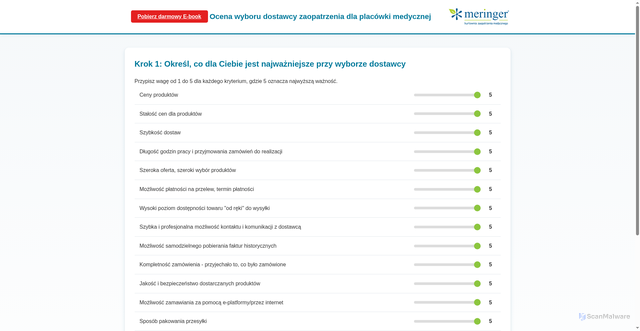 Security scan screenshot of https://ocendostawce.pl/