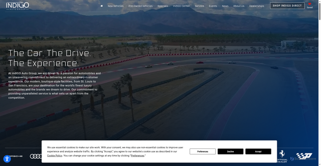 Security scan screenshot of https://www.indigoautogroup.com/