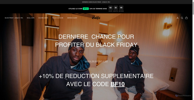 Security scan screenshot of https://satyn.fr/