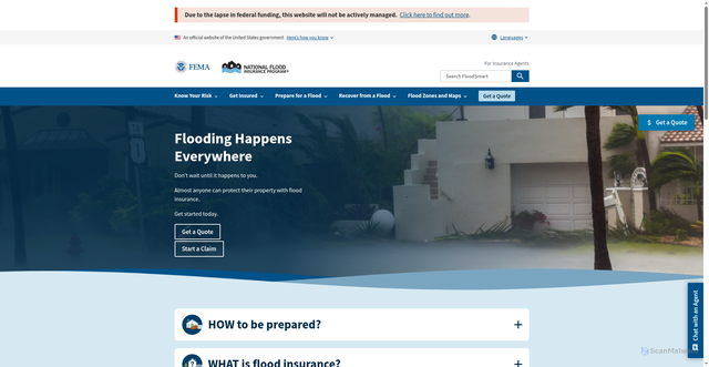 Security scan screenshot of https://www.floodsmart.gov/