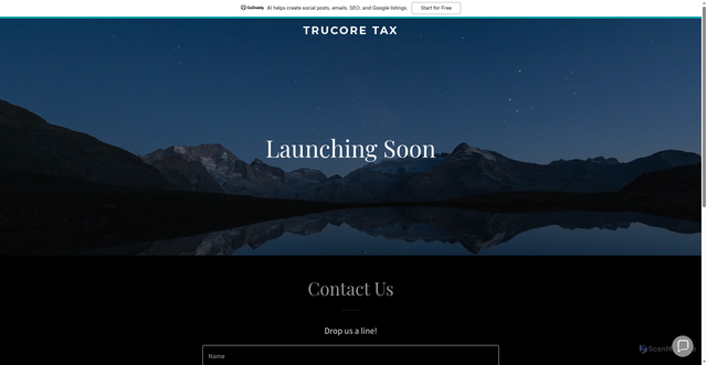 Security scan screenshot of http://trucoretax.com/