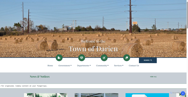 Security scan screenshot of https://darientownwi.gov/