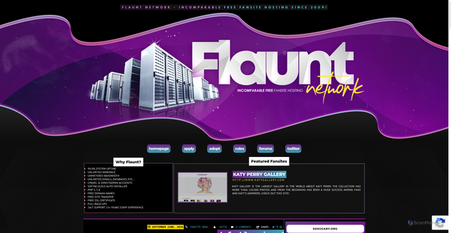 Security scan screenshot of https://flaunt.nu