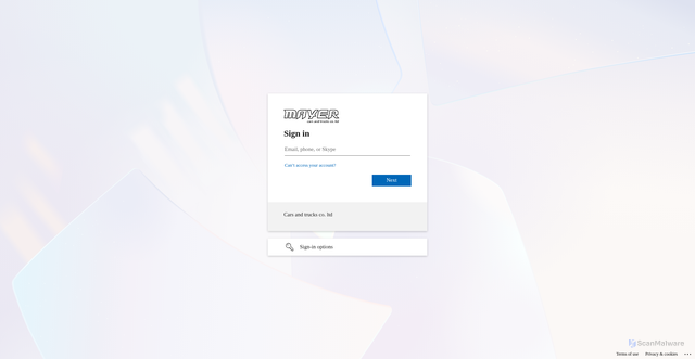 Security scan screenshot of https://meir365.sharepoint.com