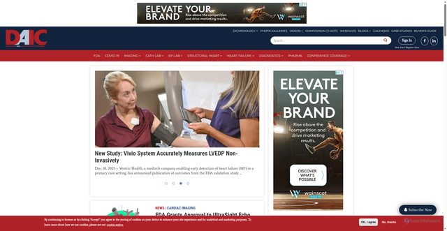 Security scan screenshot of https://www.dicardiology.com