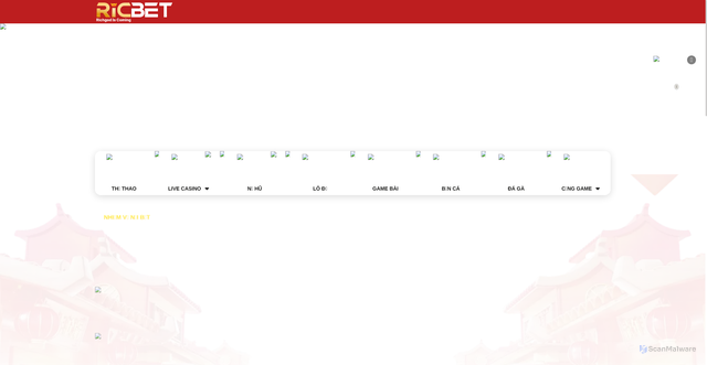 Security scan screenshot of https://ricbet.win