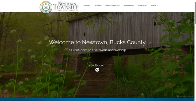 Security scan screenshot of https://newtownpa.gov/