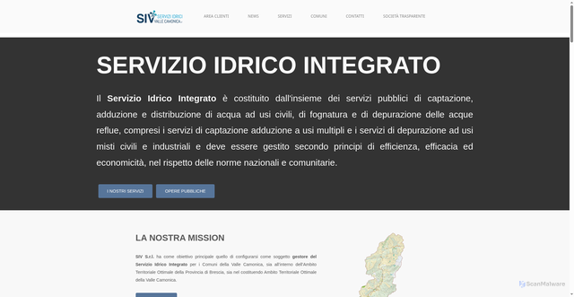 Security scan screenshot of https://www.sivsrl.eu/