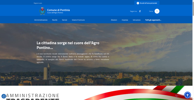 Security scan screenshot of https://www.comune.pontinia.lt.it