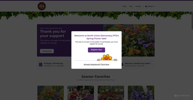 Security scan screenshot of http://northunionelementary.sowzer.com/