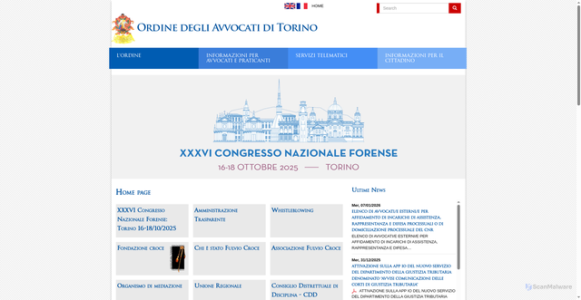 Security scan screenshot of https://www.ordineavvocatitorino.it/