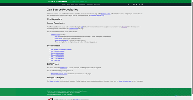 Security scan screenshot of https://xenbits.xenproject.org