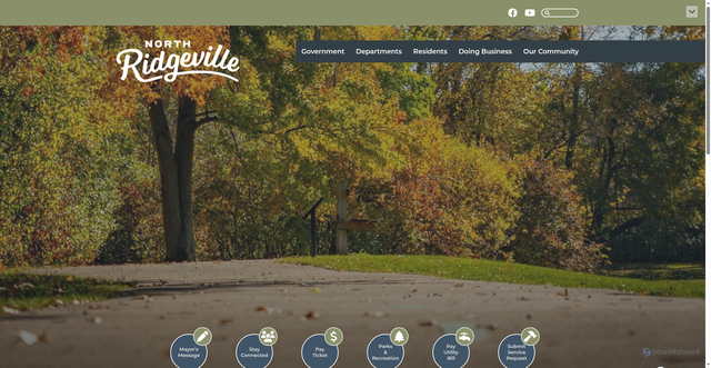 Security scan screenshot of https://www.nridgeville.gov/