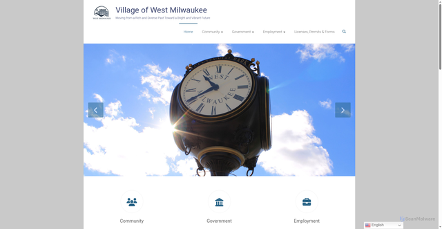 Security scan screenshot of https://www.westmilwaukee.org/