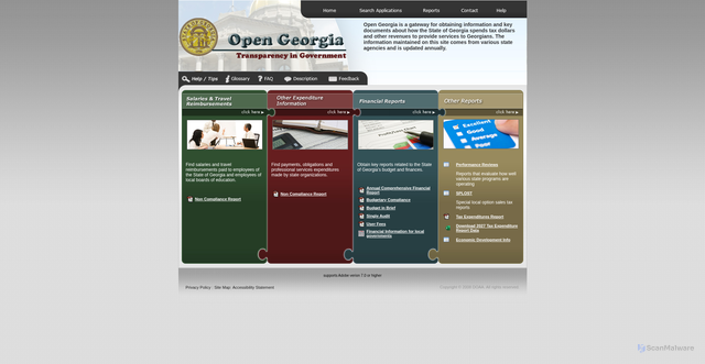 Security scan screenshot of https://open.ga.gov/