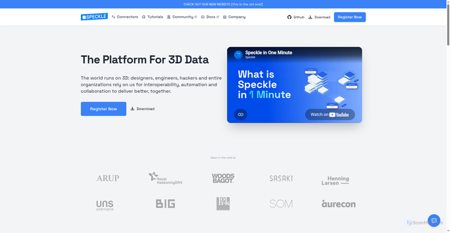 Security scan screenshot of https://v1.speckle.systems