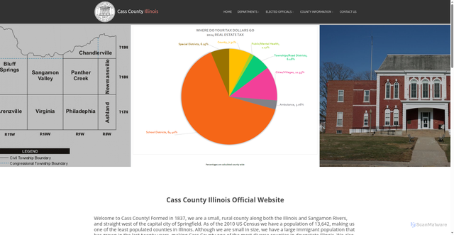 Security scan screenshot of https://casscountyil.gov/
