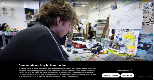Security scan screenshot of https://artez.nl