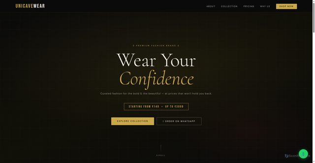 Security scan screenshot of https://unicave-wear-zdw6ymkl6d.edgeone.app/