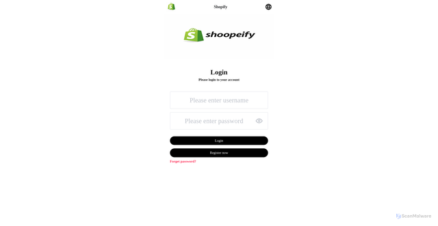 Security scan screenshot of https://shoopeifyus.com/h5/
