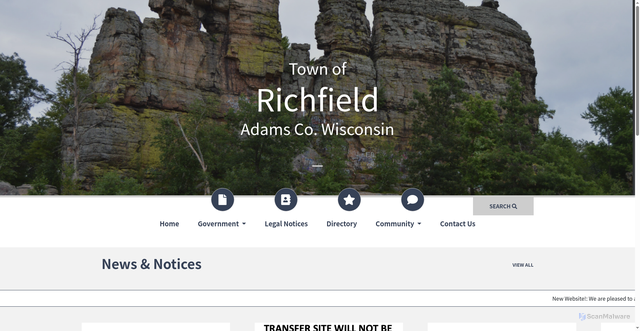Security scan screenshot of https://richfieldadamscowi.gov/