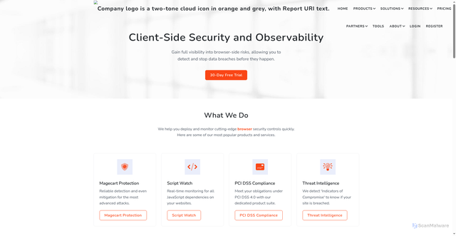 Security scan screenshot of https://roche.report-uri.com