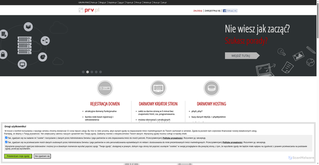Security scan screenshot of https://prv.pl