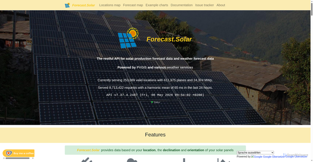Security scan screenshot of https://forecast.solar