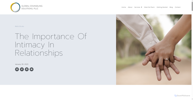 Security scan screenshot of https://globalcounselingsolutions.org/importance-of-intimacy-in-relationships/