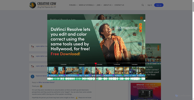 Security scan screenshot of https://creativecow.net