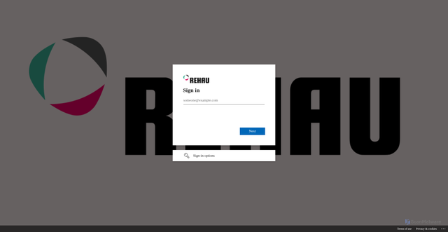 Security scan screenshot of https://rehauprd.sharepoint.com