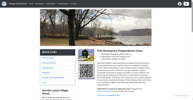 Security scan screenshot of https://buchananny.gov/
