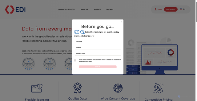 Security scan screenshot of https://exchange-data.com