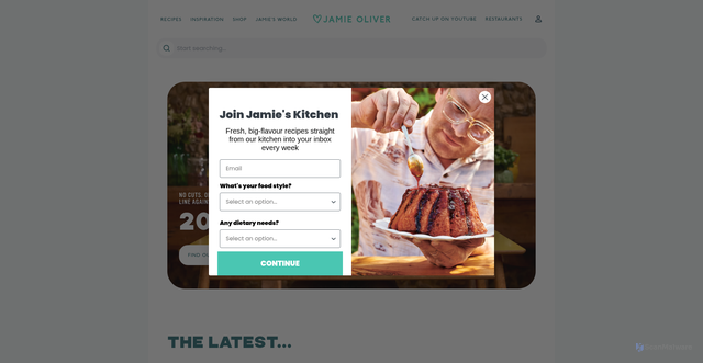 Security scan screenshot of https://jamieoliver.com