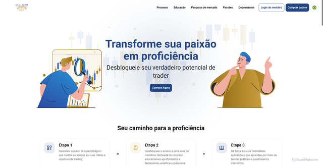 Security scan screenshot of https://realdemic.pages.dev/pt-br/