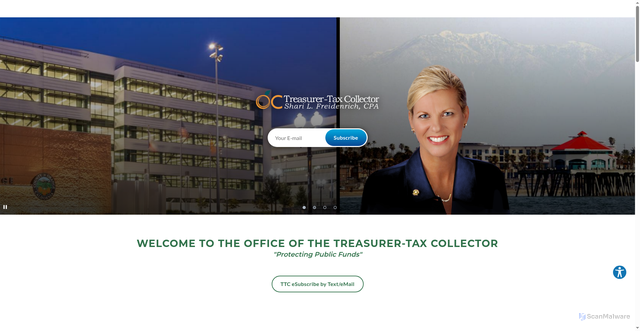 Security scan screenshot of https://octreasurer.gov/