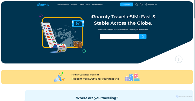 Security scan screenshot of https://iroamly.com